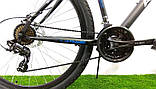 Велосипед гірський двоколісний однопідвісний сталевий Azimut Nevada 27.5 GD 27.5 дюйма 17 рама чорно-зелений, фото 4
