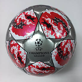 М'яч Футбольний League Chempions (Ліга Чемпіонів) размір 5, сіро-червоний