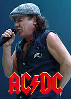 Плакат AC/DC Браян Джонсон (глянцевый)