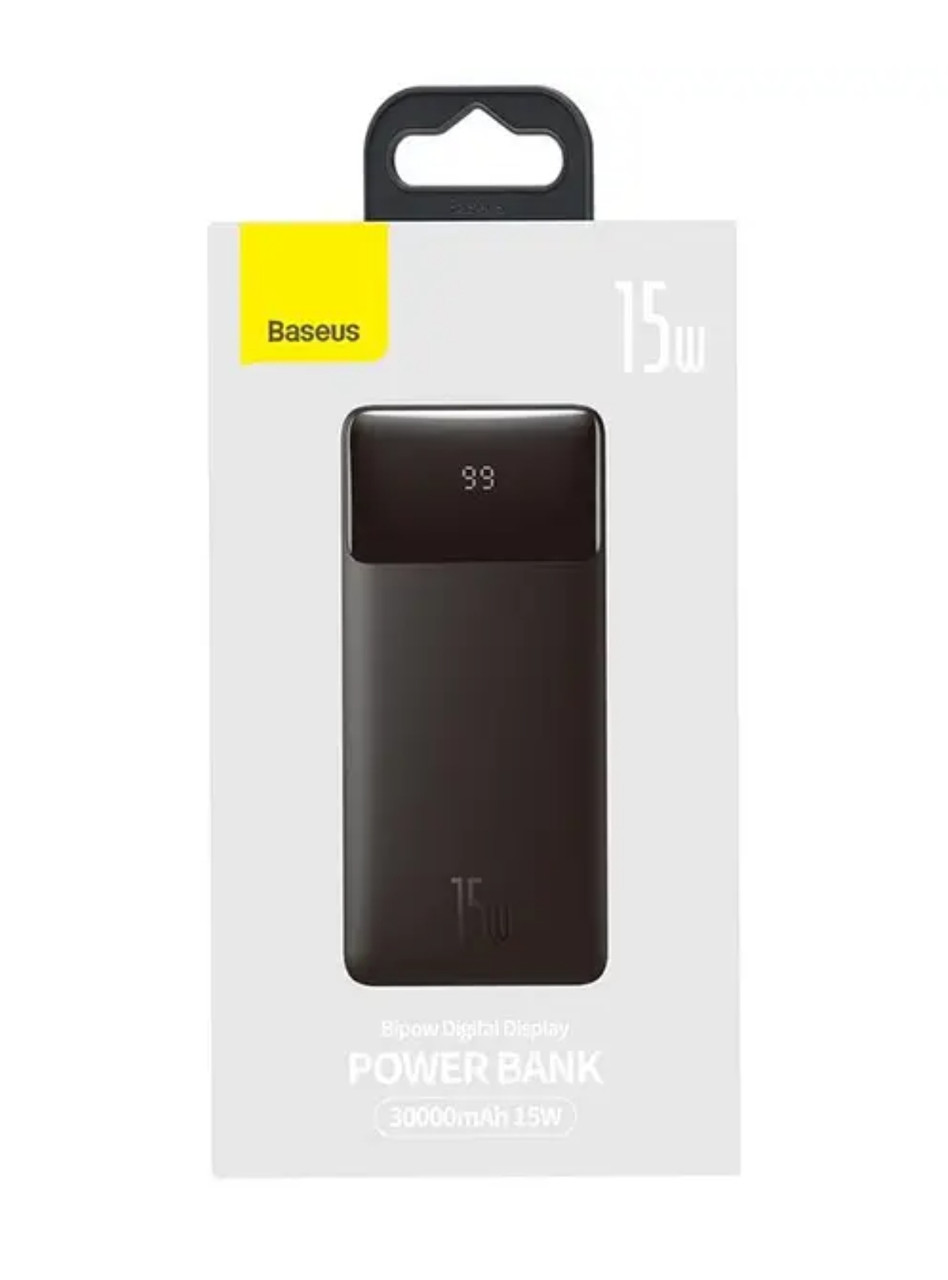 Baseus Bipow Digital Display 2USB+Type-C 15W 30000mAh