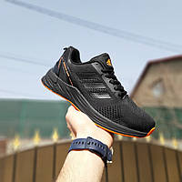 Адидас Кроссовки мужские летние Adidas RESPONSE SUPER черные с оранжевым. Кроссы для мужчин на лето