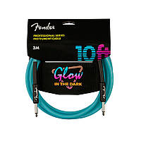 Інструментальний кабель FENDER CABLE PROFESSIONAL SERIES 10' GLOW IN DARK BLUE (3 м)