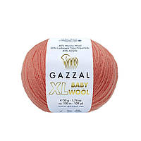 Gazzal BABY WOOL XL (Газзал Бейбi Вул ХL) № 819 кораловий (Пряжа вовняна, нитки для в'язання)