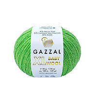 Gazzal BABY WOOL XL (Газзал Бейбi Вул ХL) № 821 салатовий (Пряжа вовняна, нитки для в'язання)