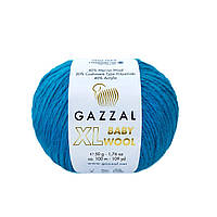 Gazzal BABY WOOL XL (Газзал Бейбi Вул ХL) № 822 морська хвиля (Пряжа вовняна, нитки для в'язання)