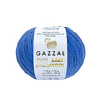 Gazzal BABY WOOL XL (Газзал Бейбi Вул ХL) № 830 волошка (Пряжа вовняна, нитки для в'язання)