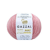 Gazzal BABY WOOL XL (Газзал Бейбi Вул ХL) № 831 яскраво-рожевий (Пряжа вовняна, нитки для в'язання)