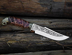 Мисливський ніж "Змія" зі сталі 40Х13 ручної роботи Кобра