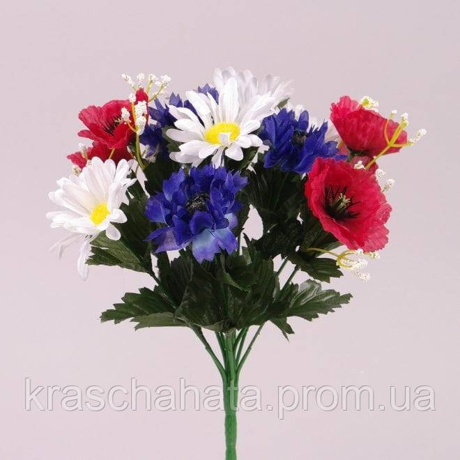 Букет Польовий Мікс/Квітка штучний, Букет польовий, H33 см, Штучні квіти, Дніпро