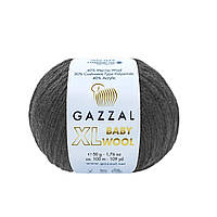 Gazzal BABY WOOL XL (Газзал Бейбi Вул ХL) № 803 чорний (Пряжа вовняна, нитки для в'язання)