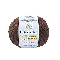 Gazzal BABY WOOL XL (Газзал Бейби Вул ХL) № 807 коричневый (Пряжа шерстяная, нитки для вязания)
