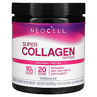 Супер-коллаген в порошке Neocell "Super Collagen" тип 1 и 3, без вкуса, 6600 мг (200 г)