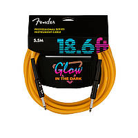 Инструментальный кабель FENDER CABLE PROFESSIONAL SERIES 18.6' GLOW IN DARK ORANGE (5.5 м)