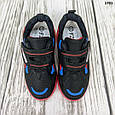 Дитячі кросівки чорні на червоній підошві еко-шкіра FZD, фото 6