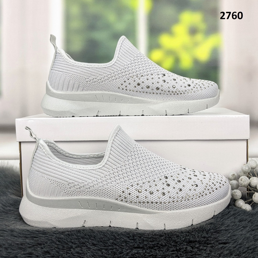 Жіночі сірі кросівки мокасини зі стразами весняно-літні Гіпаніс Україна SJ591, фото 1