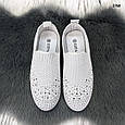 Жіночі сірі кросівки мокасини зі стразами весняно-літні Гіпаніс Україна SJ591, фото 5