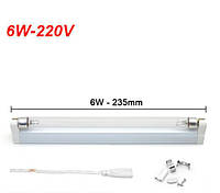 Бактерицидна ультрафіолетова кварцова лампа з озоном 6 вт. w.Світильник.