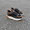 38 р Крихітки на товстій підошві чорні в стилі еко шкіряні перфорація сітка чорні кросівки, фото 6