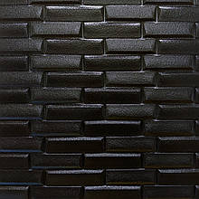Al 3D-панель м'яка самоклейна декоративна 3д самоклейка для стін ванної кухні чорна кладка 700х770х7мм