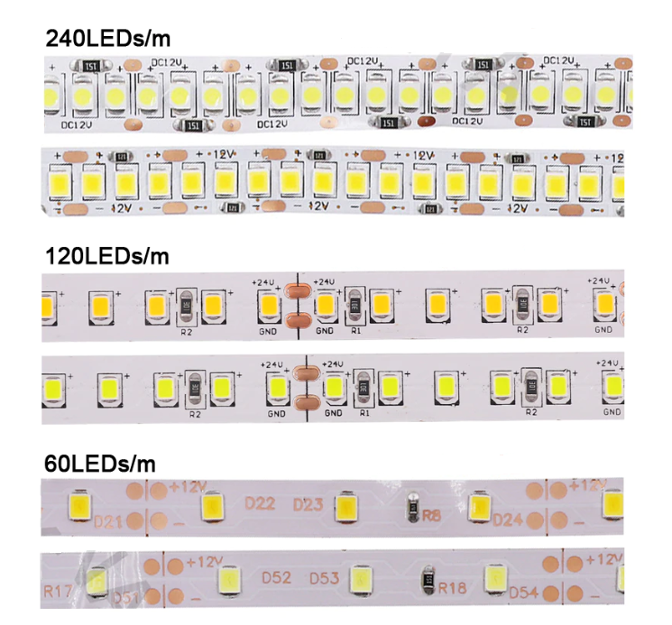 Светодиодная лента LEDTech smd 2835 240led/м 12v ip20 теплый белый (3000К) премиум на синем термоскотче - фото 4 - id-p808473461