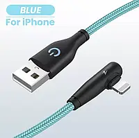 Кабель угловой для быстрой зарядки iPhone USB - Lightning FJ72B. Кабель лайтнинг для айфона