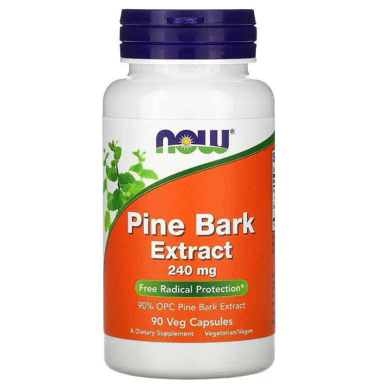 Екстракт соснової кори NOW Foods "Pine Bark Extract" імуностимулятор, 240 мг (90 капсул)