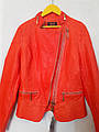Куртка косуха короткая женская  эко кожаная яркая 44 кожаный пиджак женский