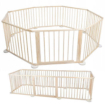 Манеж дерев'яний (8 панелей)