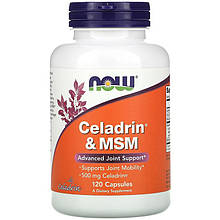Целадрин з МСМ, NOW Foods "Celadrin&MSM" підтримка суглобів (120 капсул)