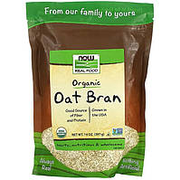 Органические овсяные отруби NOW Foods, Real Food "Organic Oat Bran" (397 г)