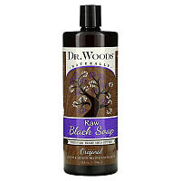 Черное мыло для лица и тела Dr. Woods "Raw Black Soap" с маслом ши (946 мл)