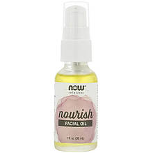 Олія для обличчя NOW Foods, Solutions "Nourish Facial Oil" живильна (30 мл)