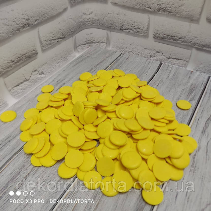 Глазур шоколадна жовта (лимона) 100 грам