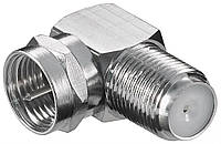 Перехідник антенний Goobay RF:F M/F адаптер 90° L=23.8mm Zinc Cu(75.01.1390) MB MS