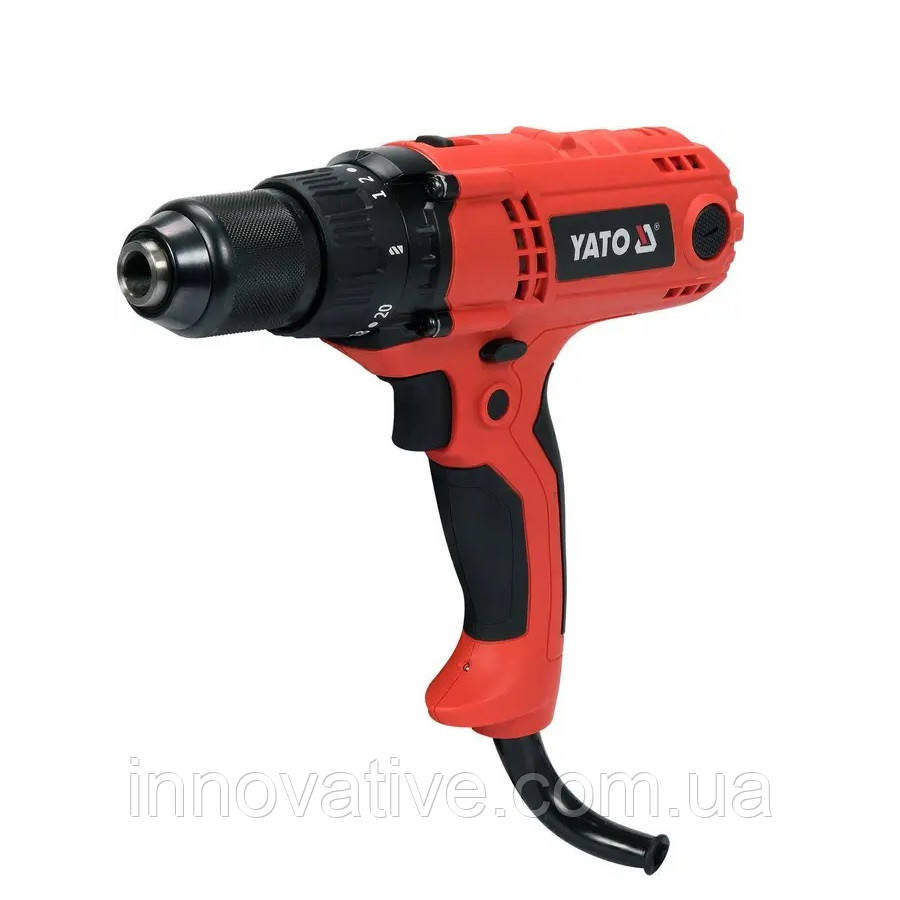 Дриль-шурупокрут мережевий YATO YT-82063 (Чорно-жовтогарячий)