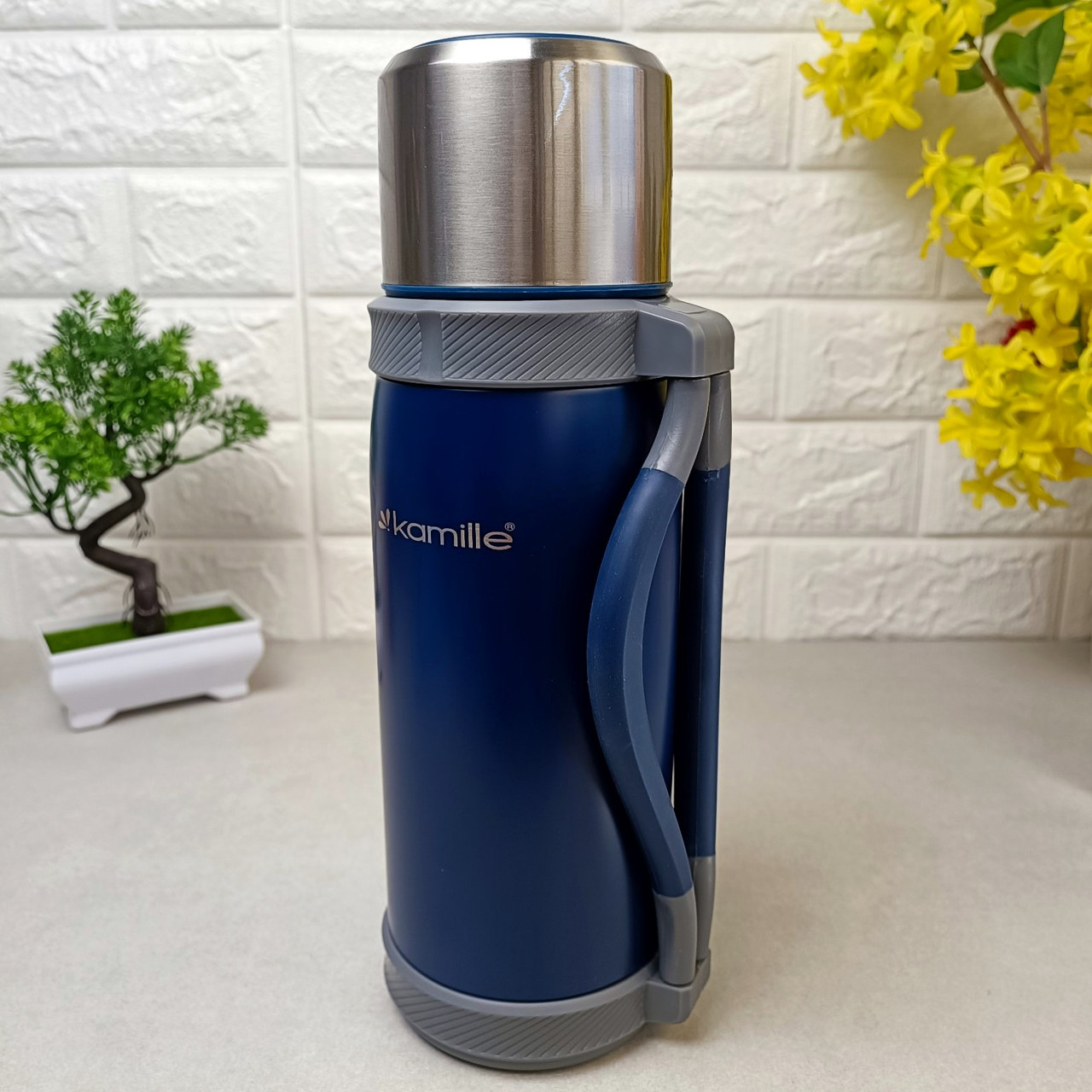 Термос 1200 мл з нержавіючої сталі (кольори mix), фото 1