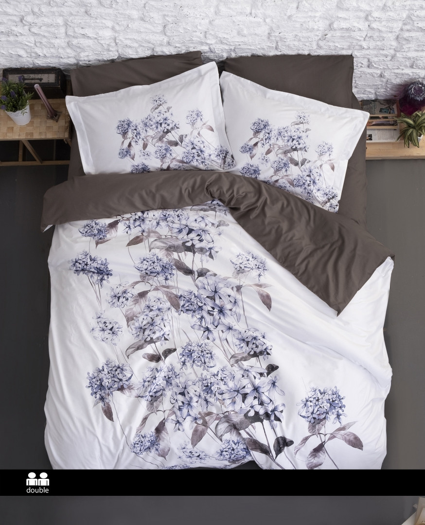 Турецька Постельне Бельєльє First Choice 3D Satin Luanda Brown Євро