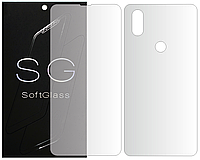 Бронепленка Xiaomi Mi Mix 3 Комплект: для Передней и Задней панели полиуретановая SoftGlass