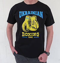 Футболка Україна Бокс Чорна. Патріотичні Футболки Чоловічі