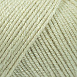 Gazzal WOOL 175 (Вул 175) № 344 світло-бежевий (Пряжа мериносова, нитки для в'язання), фото 2