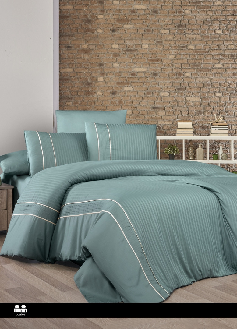 Турецька Постельне Бельє First Choice Deluxe Satin Alfa Blue