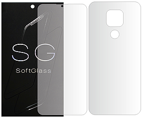 Бронеплівка для Motorola G9 Play комплект: для передньої і задньої панелі зносостійка поліуретанова SoftGlass