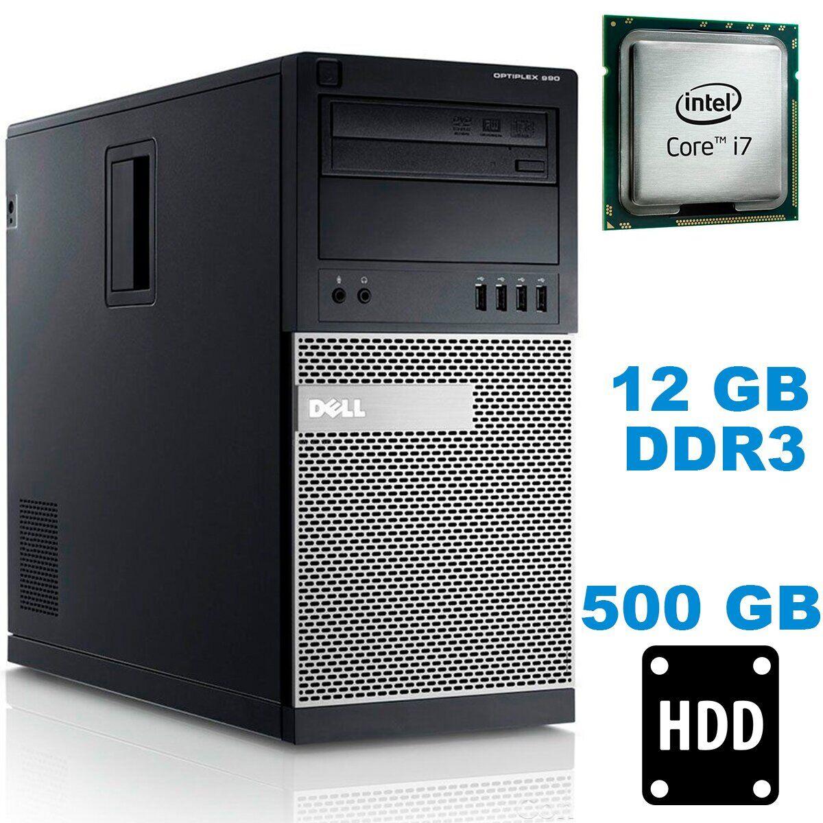 Системный блок Dell /Core i7-2600 4(8) ядра 3.4-3.8GHz/12GB DDR3/500GB ...