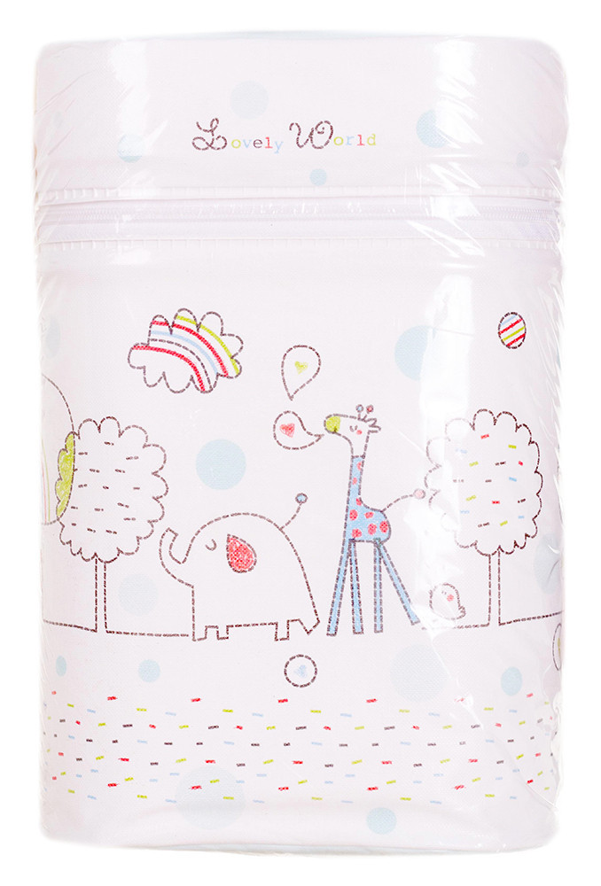 Термоконтейнер Ceba Baby Double 85*155*230мм*2шт пляшечки білий (жираф, слон), фото 1