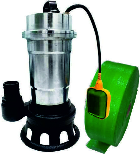 Фекальний насос із подрібнювачем UA ПМЗ 10/10 корпус неіржавка сталь + шланг 10 м. Гарантія 2 роки, фото 1