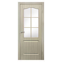 Міжкімнатні двері Оміс Класика зі склом 800 мм дуб білі 700 мм