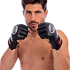 Рукавички для змішаних єдиноборств MMA Boxer шкіряні розмір M-XL (5020), фото 8