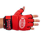 Рукавички для змішаних єдиноборств MMA Boxer шкіряні розмір M-XL (5020), фото 9