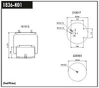 Пневмоподушка DAF MD 1836-K01 (Connect)