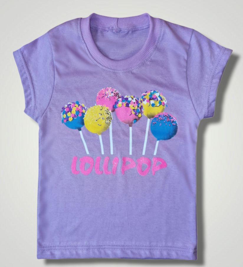 Футболка для дівчинки з принтом Lollipop, фото 1